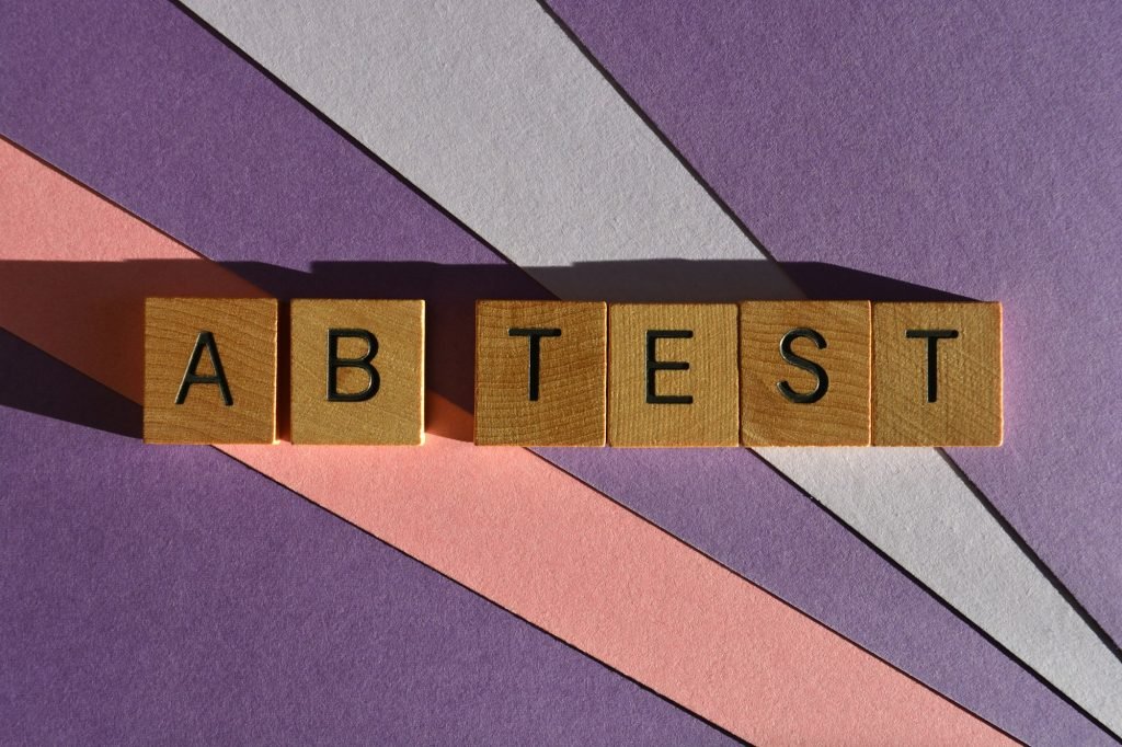 A B Test, words as banner headline